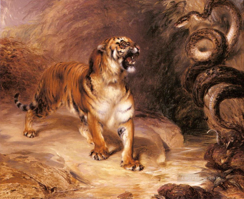 A Tiger and a Serpent Oil Paintings